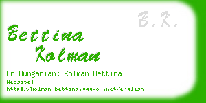 bettina kolman business card